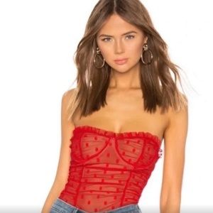 MARJORELLE Wyn Bodysuit Red